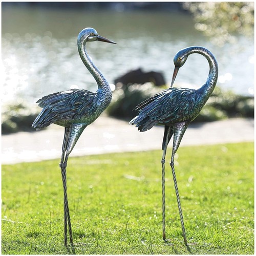 Blue heron garden - garden, statues